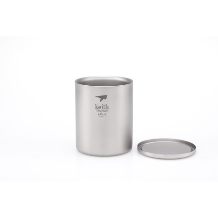 Mug isotherme Keith Titanium Double-Wall Tit. Mug 450 ml argenté