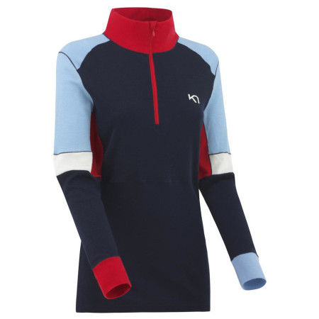 T-shirt fonctionnel femme Kari Traa Yndling H/Z bleue / rouge naval