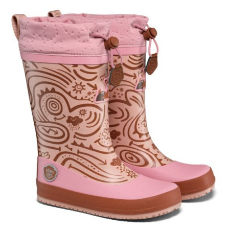 Bottes enfants Affenzahn Rainboot Vegan Puddly Deer rose Deer