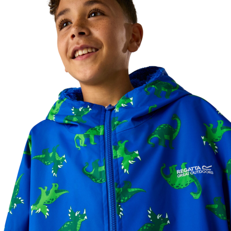 Manteau imperméable pour enfant Regatta Junior Changing Robe Olymp Blue Dino