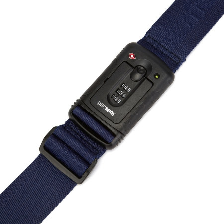 Sangle avec fermeture Pacsafe Strapsafe 100 Luggage Strap bleue