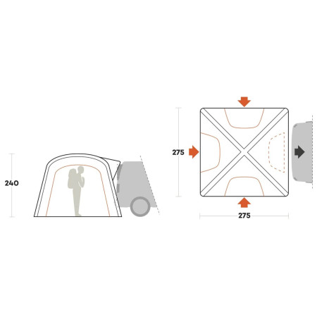 Tente voiture Ferrino Wanderer Trunk Tent