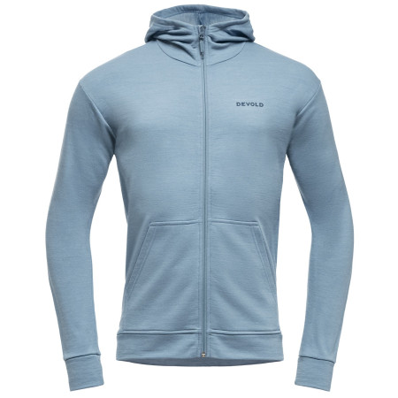 Sweatshirt fonctionnel homme Devold Everyday Zip Hoodie Man bleu clair SKYBLUE