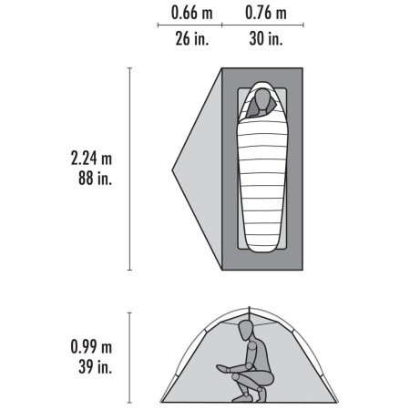 Tente de randonnée MSR Elixir 1 Tent