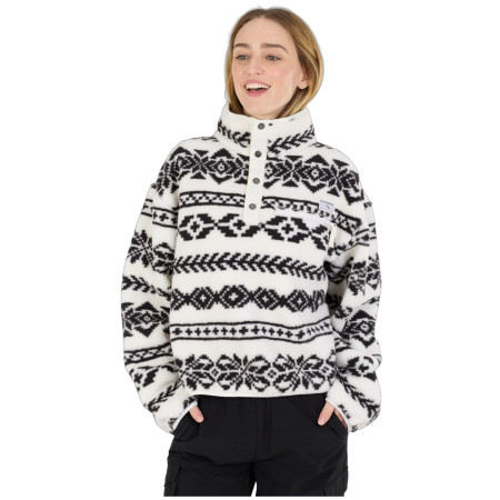 Sweat-shirt femme Fundango Pacha Fleece Jacket blanc / noir inka