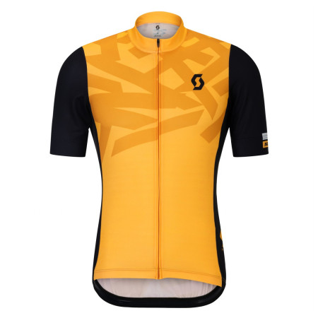 Maillot vélo homme Scott Jersey M's RC Endurance SS jaune / noir gleam orange/black