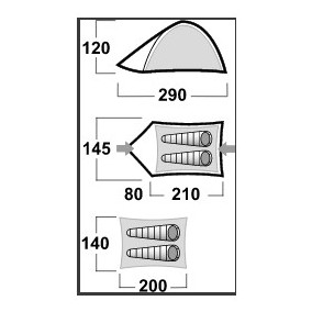 Tente de randonnée Husky Bizam 2 Army