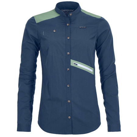 Chemise femme Ortovox Merino Ashby Shirt LS bleue NightBlue