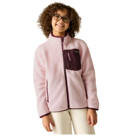 Sweat enfant Regatta Junior Frankie Warm Fleece Pink Haze/Fig