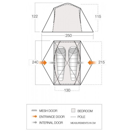 Tente de randonnée Vango Tryfan 200