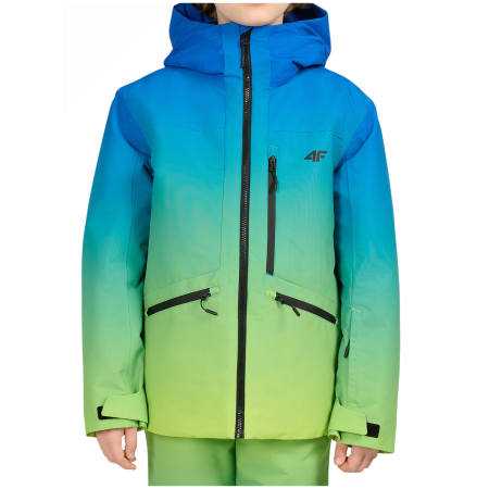 Veste d'hiver enfants 4F Technical Jacket M1208 Multicolour bleu / vert Multicolour 1 Allover