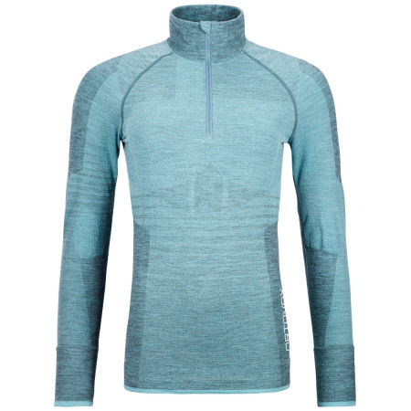 T-shirt fonctionnel femme Ortovox W's 230 Competition Zip Neck bleue IceWaterfall
