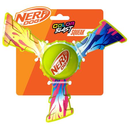 Jouet pour chien Nerf Dog Color Grip Tri Flyer 20 cm