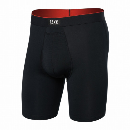 Caleçon Saxx Multi-Sport Mesh Long Boxer Brief Fly noir Black