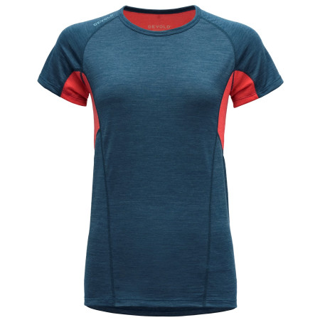T-shirt femme Devold Running Woman T-Shirt bleue / rouge Flood