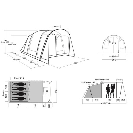 Tente familiale 4 personnes Outwell Birdland 4 TC