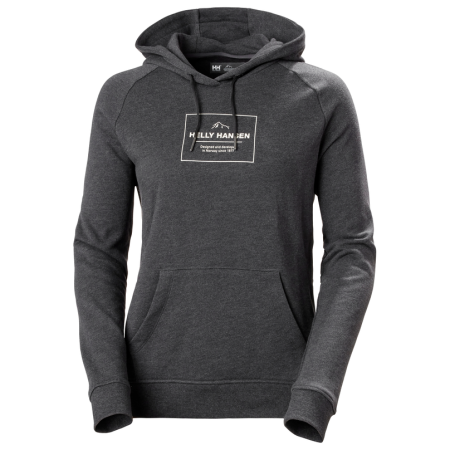 Sweat-shirt femme Helly Hansen W F2F Organic Cotton Hoodie girs Ebony Melange