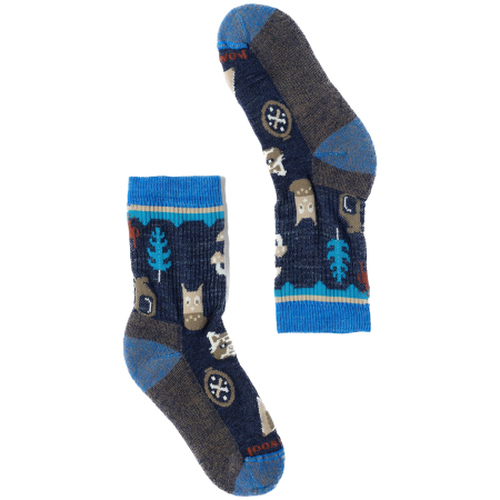 Chaussettes enfant Smartwool Kids' Hike Light Cushion Critter Cache C bleu foncé Deep Navy