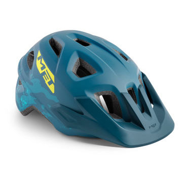 Casque vélo enfant MET Eldar Camo Petrol bleue