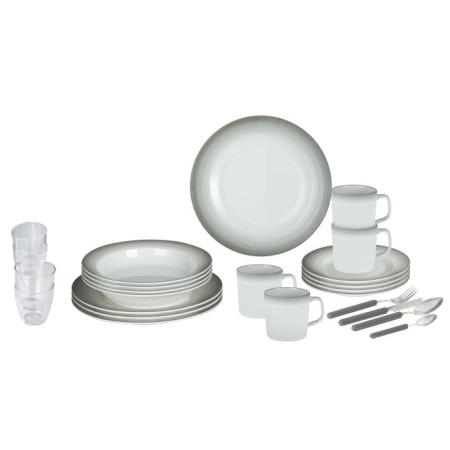Set de vaisselle Brunner All Inclusive Astralys blanc / gris
