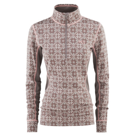 T-shirt fonctionnel femme Kari Traa Rose Half Zip brun clair Taupe