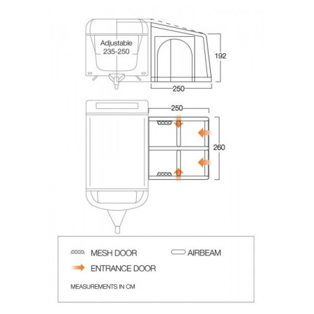 Tente caravane Vango Balletto Air 260 Elements Shield