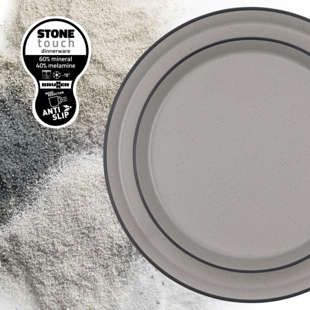 Assiette Brunner Dinner plate ø 25 cm Gray