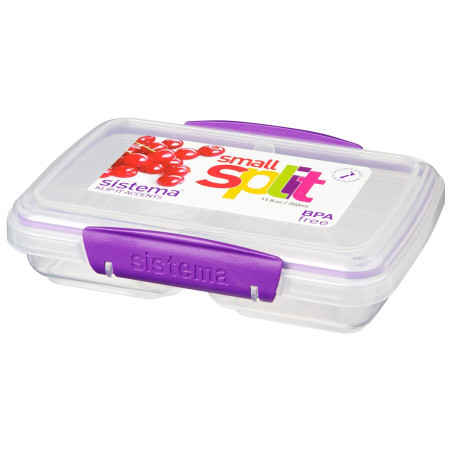 Boîte à goûter Sistema Small Split To Go 350ml violet