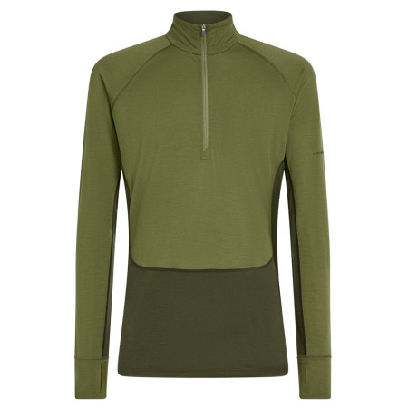T-shirt fonctionnel homme Icebreaker Men Mer 200 ZoneKnit LS Half Zip vert foncé Dkloden/Spha/Cb