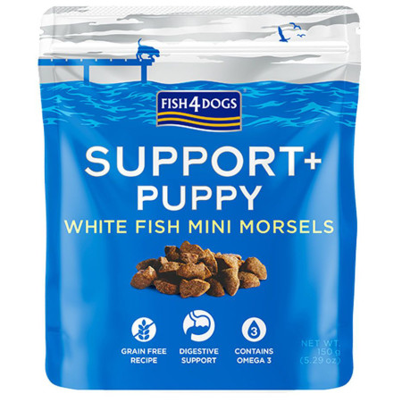 Friandises pour chiens Fish4Dogs Puppy White Fish Morsels Digestion 150g