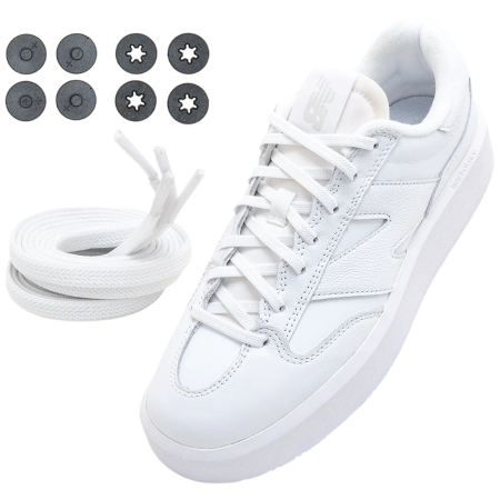 Lacets Lock Laces Flat blanc Flat White