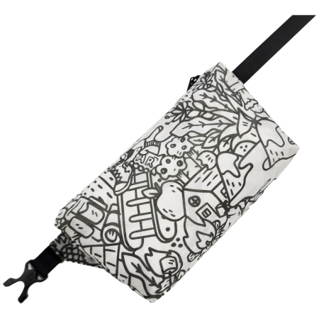 Sac banane High Tail Designs Fanny Pack The Vague Outdoors blanc / noir The Vague Outdoors