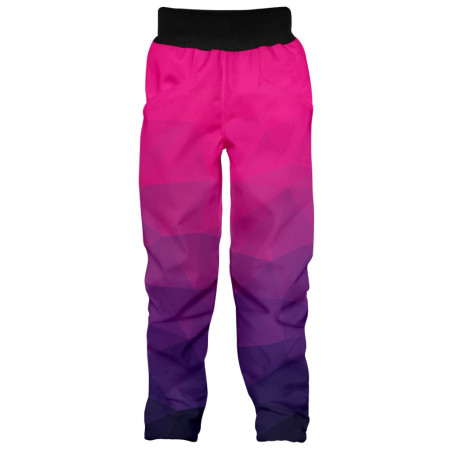 Pantalon softshell enfant WAMU Mozaika purple rose / violet
