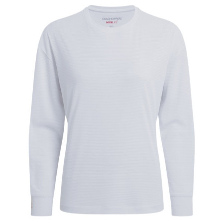 T-shirt femme Craghoppers NosiLife SolarShield+ Long Sleeved T-Shirt blanc White