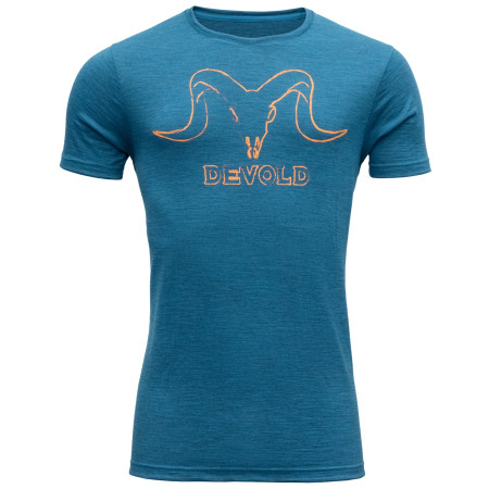 T-shirt homme Devold Skull Man Tee bleue BlueMelange