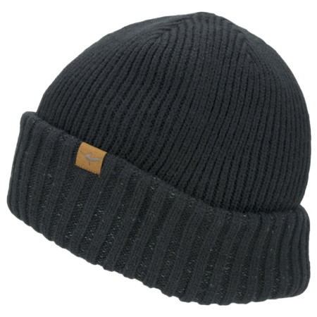 Casquette imperméable SealSkinz WP Cold Wthr Roll Cuff Beanie vert Black