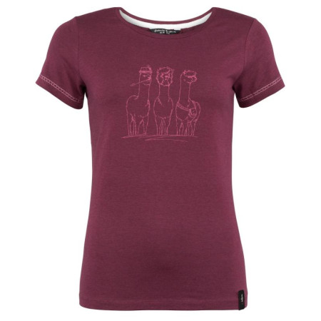 T-shirt fonctionnel femme Chillaz Saile Alpaca Gang violet Burgundy Melange