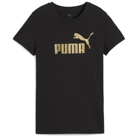 T-shirt femme Puma ESS NO. 1 LOGO Metallic Tee noir PUMA Black-metallic gold