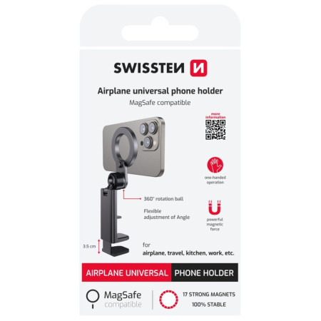 Porte-téléphone Swissten Universal phone holder (MagSafe compatible)