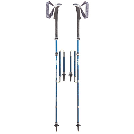 Bâtons randonnée Leki Micro Vario Carbon Antishock bleue DarkblemetallicDarkblueWhite