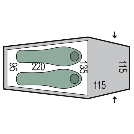 Tente d'expédition 2 personnes Pinguin Summit 2