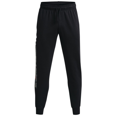 Pantalon homme Under Armour Rival FLC Graphic Jogger vert Black / / White