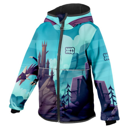 Veste softshell enfant WAMU Dragon Fantasy bleu BLUE