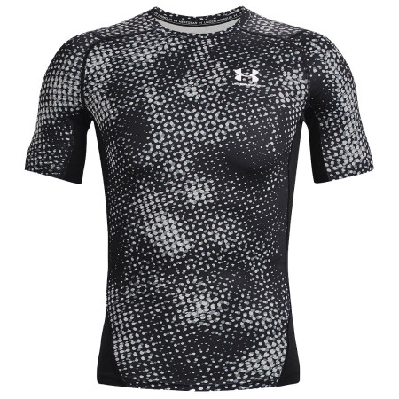 T-shirt homme Under Armour HG Armour Prtd Comp vert Black/Halo Gray/White