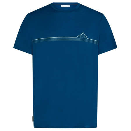 T-shirt homme Icebreaker Men Merino 150 Tech Lite SS Tee Range Stripes bleu Atlantis