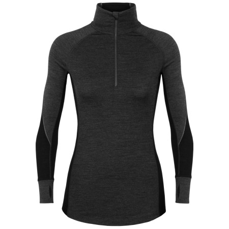 T-shirt femme Icebreaker 260 Zone Ls Half Zip vert JetHthr/Black