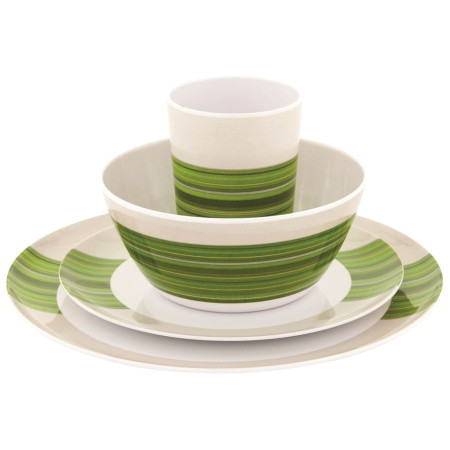 Set de vaisselle Outwell Blossom Picnic set – 4 osoby green PogoniaGreen