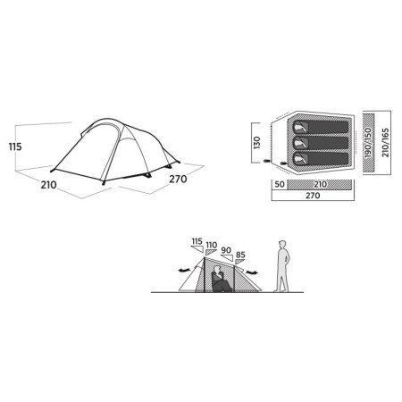 Tente de randonnée Easy Camp Reindal 3