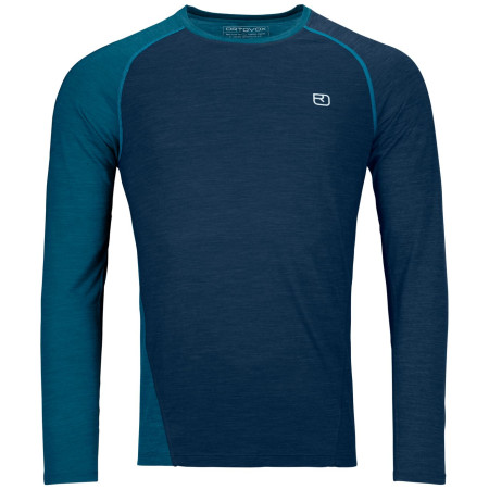T-shirt fonctionnel homme Ortovox 120 Cool Tec Fast Upward Ls M bleu foncé deep ocean
