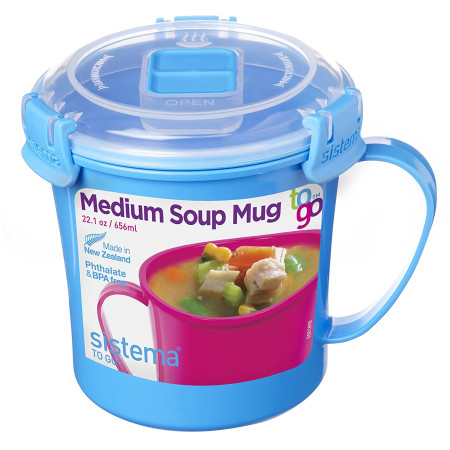 Tasse Sistema Microwave Medium Soup Mug bleue